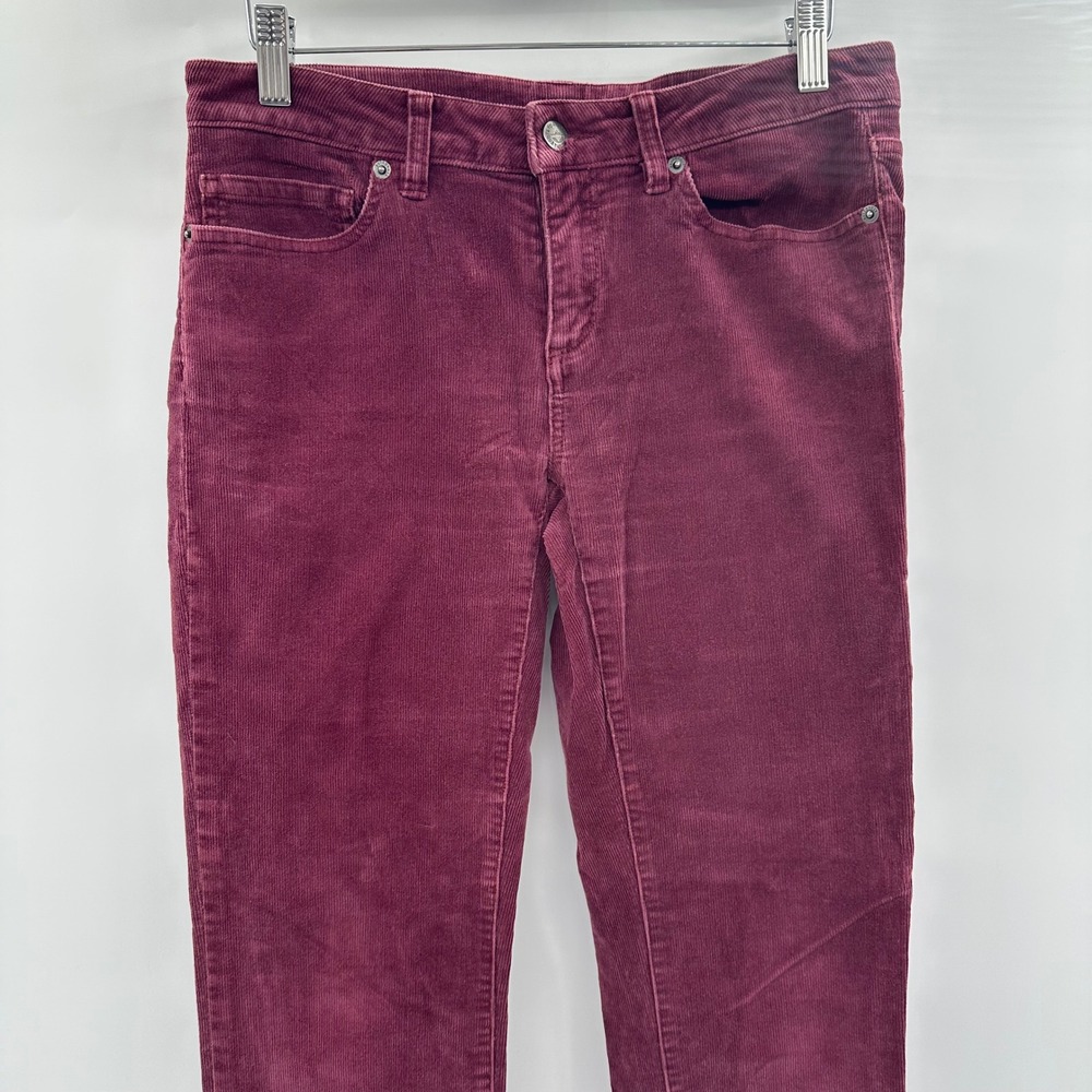 Patagonia Womens Burgundy Organic Cotton Corduroy Slim Straight Pants 27 Long